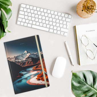 Блокнот с резинкой в клетку 96 л., БОЛЬШОЙ ФОРМАТ А4 204х299 мм, BRAUBERG, "Landscape", 115531 за 358 ₽. Блокноты в книжном переплете. Доставка по России. Без переплат!