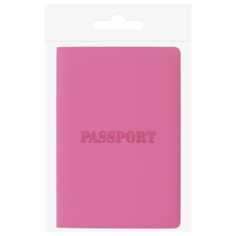 Обложка для паспорта, мягкий полиуретан, "PASSPORT", розовая, STAFF, 237605 за 121 ₽. Обложки для паспорта. Доставка по России. Без переплат!