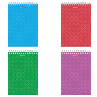 Блокнот А5, 146х205 мм, 60 л., гребень, картон, жесткая подложка, клетка, BRAUBERG, "Классика", 129812 за 59 ₽. Блокноты. Доставка по России. Без переплат!