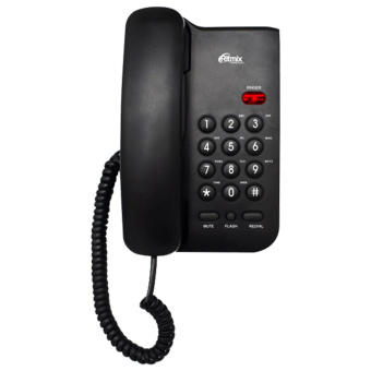 Телефон RITMIX RT-311 black, световая индикация звонка, тональный/импульсный режим, повтор, черный, 80002231 за 1 186 ₽. Стационарные телефоны. Доставка по России. Без переплат!