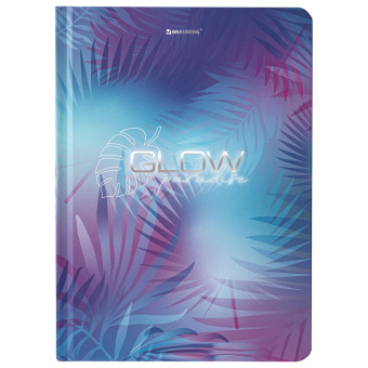 Блокнот с резинкой в клетку 96 л., А5, 145х203 мм, твердая обложка с фольгой, BRAUBERG, "Glow", 113729 за 243 ₽. Блокноты в книжном переплете. Доставка по России. Без переплат!