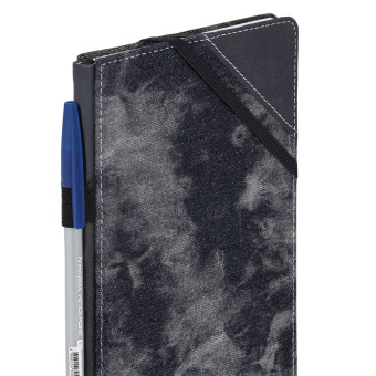 Блокнот А5 135x210 мм BRAUBERG "Denim", ткань/экокожа, резинка, держатель, 80 л., клетка, черный, 117140 за 428 ₽. Бизнес-блокноты и бизнес-тетради. Доставка по России. Без переплат!