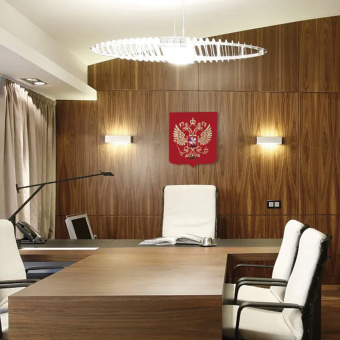 Герб РФ, 50х42 см, из акрила, инкрустация, с крепежом, 550017 за 8&nbsp;945 ₽. Гербы. Доставка по России. Без переплат!