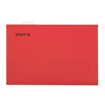 Подвесные папки A4/Foolscap (404х240 мм) до 80 л., КОМПЛЕКТ 10 шт., красные, картон, STAFF, 270936 за 665 ₽. Подвесные папки Foolscap. Доставка по России. Без переплат!