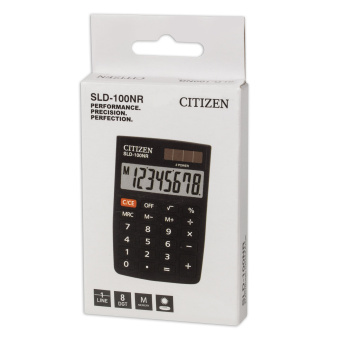 Калькулятор карманный CITIZEN SLD-100NR (90х60 мм), 8 разрядов, двойное питание за 473 ₽. Калькуляторы карманные. Доставка по России. Без переплат!