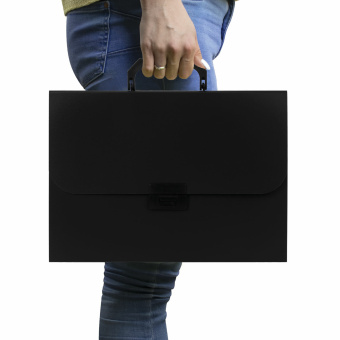 Портфель пластиковый STAFF А4 (330х235х36 мм), 7 отделений, индексные ярлыки, черный, 229243 за 323 ₽. Портфели пластиковые. Доставка по России. Без переплат!