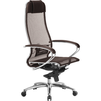 Кресло офисное МЕТТА "SAMURAI" S-1.04, сверхпрочная ткань-сетка, темно-коричневое за 34 301 ₽. Кресла SAMURAI. Доставка по России. Без переплат!