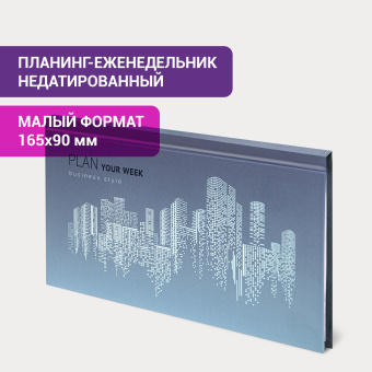 Планинг-еженедельник недатированный (165х90 мм) STAFF, твердая обложка, УФ-ЛАК, 64 л., "Metropolis", 113514 за 119 ₽. Планинги. Доставка по России. Без переплат!