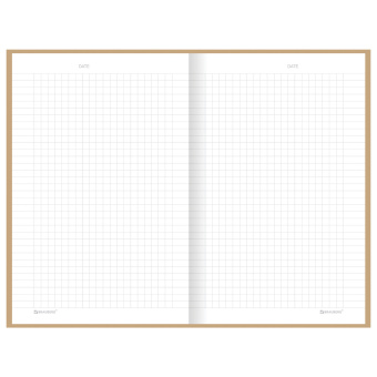 Блокнот А5 134х206 мм, 80 л., твёрдый, клетка, BRAUBERG "Minimal", бежевый, 116438 за 161 ₽. Блокноты. Доставка по России. Без переплат!