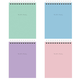 Блокнот МАЛЫЙ ФОРМАТ А6 108х145 мм, 40 л., гребень, картон, клетка, BRAUBERG "Minimal Pastel", 116429 за 28 ₽. Блокноты. Доставка по России. Без переплат!
