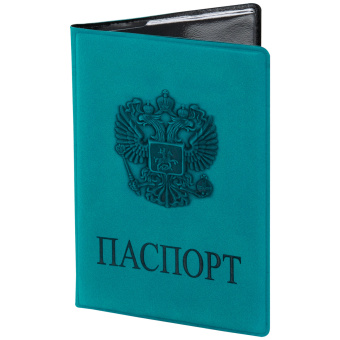 Обложка для паспорта, мягкий полиуретан, "Герб", темно-бирюзовая, STAFF, 237611 за 121 ₽. Обложки для паспорта. Доставка по России. Без переплат!