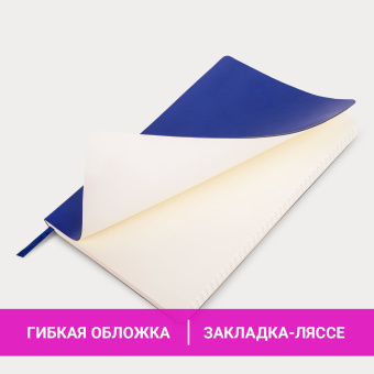 Блокнот А5 (148x218 мм), BRAUBERG "Metropolis Ultra", под кожу, 80 л., резинка, клетка, синий, 111017 за 318 ₽. Бизнес-блокноты и бизнес-тетради. Доставка по России. Без переплат!