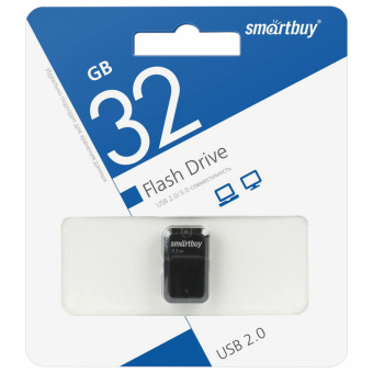 Флеш-диск 32 GB, SMARTBUY Art, USB 2.0, черный, SB32GBAK за 570 ₽. Флеш-диски USB. Доставка по России. Без переплат!