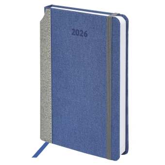 Ежедневник датированный 2026 А5 138x213 мм, BRAUBERG "Mosaic", под кожу, карман для ручки, синий, 117112 за 174 ₽. Ежедневники с покрытием "под кожу и ткань". Доставка по России. Без переплат!