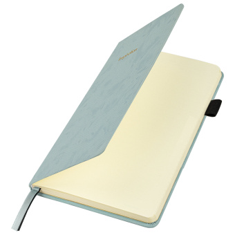 Блокнот А5 138x213 мм, BRAUBERG "Velvet", резинка, держатель, 80 л., клетка, серо-голубой, 116241 за 353 ₽. Бизнес-блокноты и бизнес-тетради. Доставка по России. Без переплат!