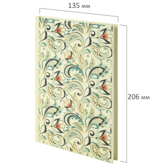 Блокнот А5 134х206 мм, 80 л., твердый, клетка, тиснение фольгой, BRAUBERG, "Узор", 126049 за 102 ₽. Блокноты в книжном переплете. Доставка по России. Без переплат!