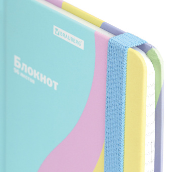 Блокнот с резинкой в клетку 96 л., МАЛЫЙ ФОРМАТ А6, 109х148 мм, BRAUBERG, кросс-серия "PASTEL", 117019 за 161 ₽. Блокноты в книжном переплете. Доставка по России. Без переплат!