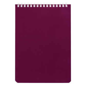 Блокнот А5 146х205 мм, 60 л., гребень, перфорация на отрыв, лакированный, BRAUBERG, Бордовый, 111271 за 63 ₽. Блокноты. Доставка по России. Без переплат!