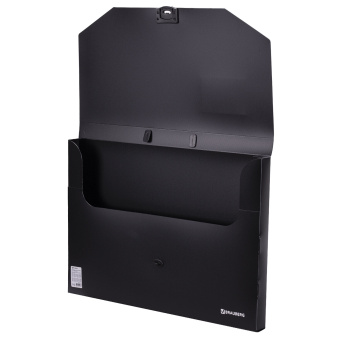 Папка-портфель пластиковая БОЛЬШОГО ФОРМАТА BRAUBERG "ПОРТФОЛИО", А3 (445х310х30 мм), черная, РОССИЯ, 226023 за 758 ₽. Портфели пластиковые. Доставка по России. Без переплат!