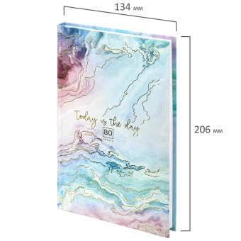 Блокнот А5 134х206 мм, 80 л., твёрдый, клетка, тиснение фольгой, STAFF, "Мрамор", 114428 за 169 ₽. Блокноты в книжном переплете. Доставка по России. Без переплат!