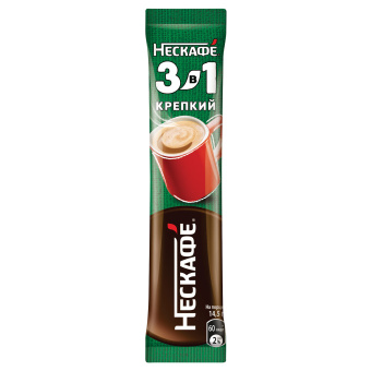 Кофе растворимый порционный NESCAFE "3 в 1 Крепкий", КОМПЛЕКТ 20 пакетиков по 14,5 г, 12460873 за 500 ₽. Кофе растворимый. Доставка по России. Без переплат!