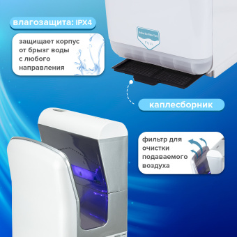Сушилка для рук SONNEN HD-M6667, 2000 Вт, УФ, погружного типа, время сушки 10 секунд, пластик, 607222 за 33&nbsp;774 ₽. Сушилки для рук. Доставка по России. Без переплат!