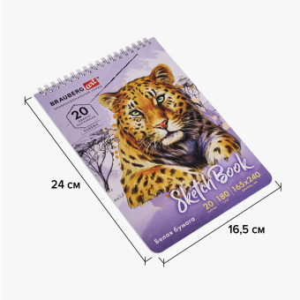 Скетчбук, белая бумага 180 г/м2, 165х240 мм, 20 л., гребень, твердая обложка, BRAUBERG ART CLASSIC, 112993 за 109 ₽. Альбомы, скетчбуки и бумага для графики и эскизов. Доставка по России. Без переплат!