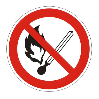 Знак запрещающий "Запрещается пользоваться открытым огнем и курить", диаметр - 200 мм, пленка самоклеящаяся, 610002/Р02 за 37 ₽. Знаки запрещающие. Доставка по России. Без переплат!