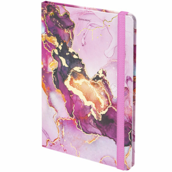 Блокнот с резинкой в клетку 96 л., А5, 145х203 мм, твердая обложка с фольгой, BRAUBERG, "Мрамор", 113731 за 243 ₽. Блокноты в книжном переплете. Доставка по России. Без переплат!