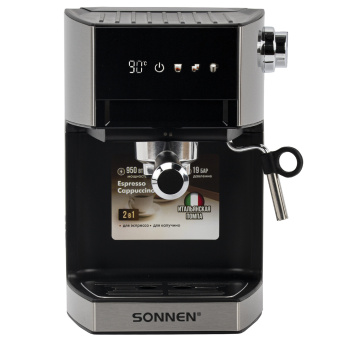 Кофеварка рожковая с дисплеем SONNEN CM-2066, ручной капучинатор, сенсор, 1 л, 950 Вт, 19 бар, 457882 за 8&nbsp;973 ₽. Кофеварки рожковые. Доставка по России. Без переплат!