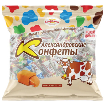 Конфеты сливочные АЛЕКСАНДРОВСКИЕ КОНФЕТЫ "Ассорти", с карамельно-тягучей начинкой, 1000 г за 594 ₽. Конфеты фасованные. Доставка по России. Без переплат!