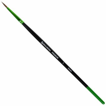 Кисть из ворса пони № 1, BRAUBERG PREMIUM, 200980 за 29 ₽. Кисти для рисования. Доставка по России. Без переплат!