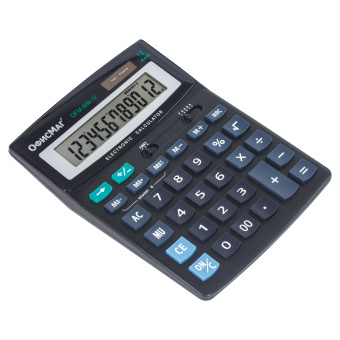 Калькулятор настольный ОФИСМАГ OFM-888-12 (200х150 мм), 12 разрядов, двойное питание, 250224 за 968 ₽. Калькуляторы настольные. Доставка по России. Без переплат!