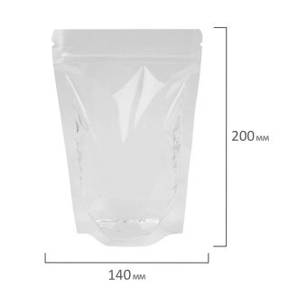 Пакеты дой-пак с замком ZIP LOCK, прозрачные, 140х200 + 40 мм, КОМПЛЕКТ 100 штук, 70 мкм, BRAUBERG, 700697 за 636 ₽. Пакеты с замком "зиплок". Доставка по России. Без переплат!