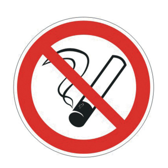Знак запрещающий "Запрещается курить", диаметр - 200 мм, пленка самоклеящаяся, 610001/Р01 за 33 ₽. Знаки запрещающие. Доставка по России. Без переплат!