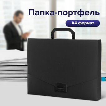 Портфель пластиковый STAFF А4 (320х225х36 мм), без отделений, черный, 229241 за 218 ₽. Портфели пластиковые. Доставка по России. Без переплат!