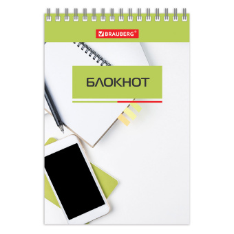 Блокнот МАЛЫЙ ФОРМАТ А6, 97х145 мм, 40 л., гребень, картон, клетка, BRAUBERG, "Идеальный офис", 129823 за 28 ₽. Блокноты. Доставка по России. Без переплат!