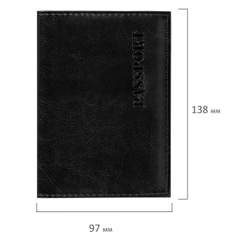 Обложка для паспорта экокожа, мягкая вставка изолон, "PASSPORT", черная, STAFF Profit, 237183 за 137 ₽. Обложки для паспорта. Доставка по России. Без переплат!
