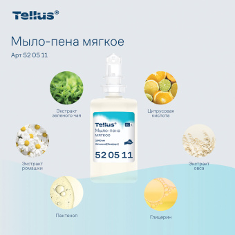 Картридж с жидким мылом-пеной одноразовый Tellus/TORK (Система S4) Advanced, мягкое, 1 л, 520511 за 1&nbsp;137 ₽. Картриджи с жидким мылом и мылом-пеной. Доставка по России. Без переплат!