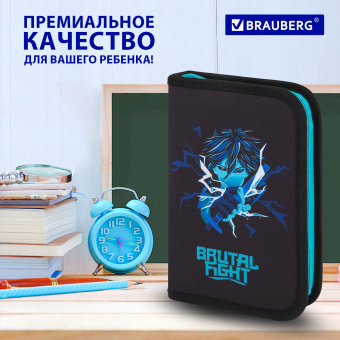 Пенал BRAUBERG с наполнением, 1 отделение, 1 откидная планка, 24 предмета, 21х14 см, "Anime fight", 272354 за 622 ₽. Пеналы с наполнением. Доставка по России. Без переплат!