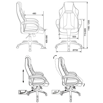 Кресло компьютерное Zombie VIKING 2 AERO, экокожа/ткань, черное/оранжевое, 1364177 за 8&nbsp;749 ₽. Кресла игровые. Доставка по России. Без переплат!