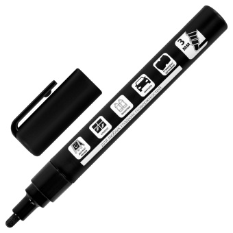 Маркер меловой CHALK LIQUID MARKER, ЧЕРНЫЙ, 3 мм, стираемый, BRAUBERG "CHALK", 152600 за 94 ₽. Маркеры меловые. Доставка по России. Без переплат!