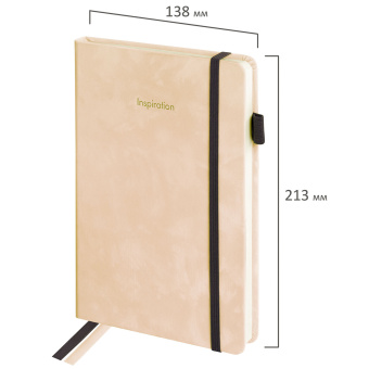 Ежедневник недатированный А5 138x213 мм, BRAUBERG "Velvet", резинка, держатель, 160 л., розовый, 116246 за 457 ₽. Ежедневники с покрытием "под кожу и ткань". Доставка по России. Без переплат!