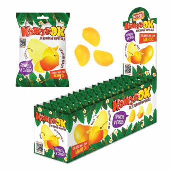 Мармелад двуслойный ГАММИ ФРУТ "КожурОк Манго", 20 г, КТ95058 за 62 ₽. Зефир, мармелад, пастила, шербет, нуга. Доставка по России. Без переплат!