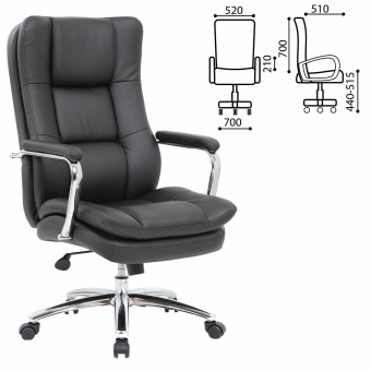 Кресло офисное BRABIX PREMIUM "Amadeus EX-507", экокожа, хром, черное, 530879 за 23&nbsp;728 ₽. Кресла для руководителей. Доставка по России. Без переплат!