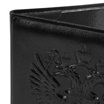 Обложка для паспорта STAFF, полиуретан под кожу, "ГЕРБ", черная, 237602 за 112 ₽. Обложки для паспорта. Доставка по России. Без переплат!