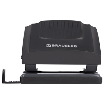 Дырокол BRAUBERG "SUPER", до 20 листов, черный, 272742 за 330 ₽. Дыроколы настольные. Доставка по России. Без переплат!
