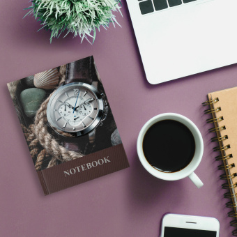 Блокнот МАЛЫЙ ФОРМАТ 110х147 мм, А6, 80 л., твердый, клетка, выборочный лак, BRAUBERG, "Время", 123242 за 105 ₽. Блокноты в книжном переплете. Доставка по России. Без переплат!