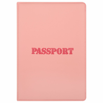 Обложка для паспорта, мягкий полиуретан, "PASSPORT", нежно-розовая, STAFF, 238403 за 103 ₽. Обложки для паспорта. Доставка по России. Без переплат!