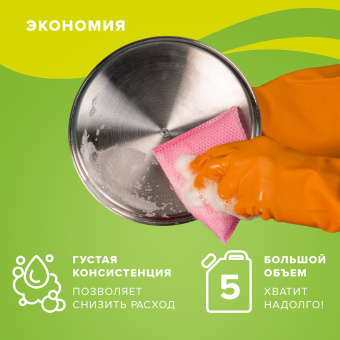 Средство для мытья посуды 5 л, ЛЮБАША "Яблоко", ПЭТ, 604782 за 273 ₽. Средства для мытья посуды. Доставка по России. Без переплат!